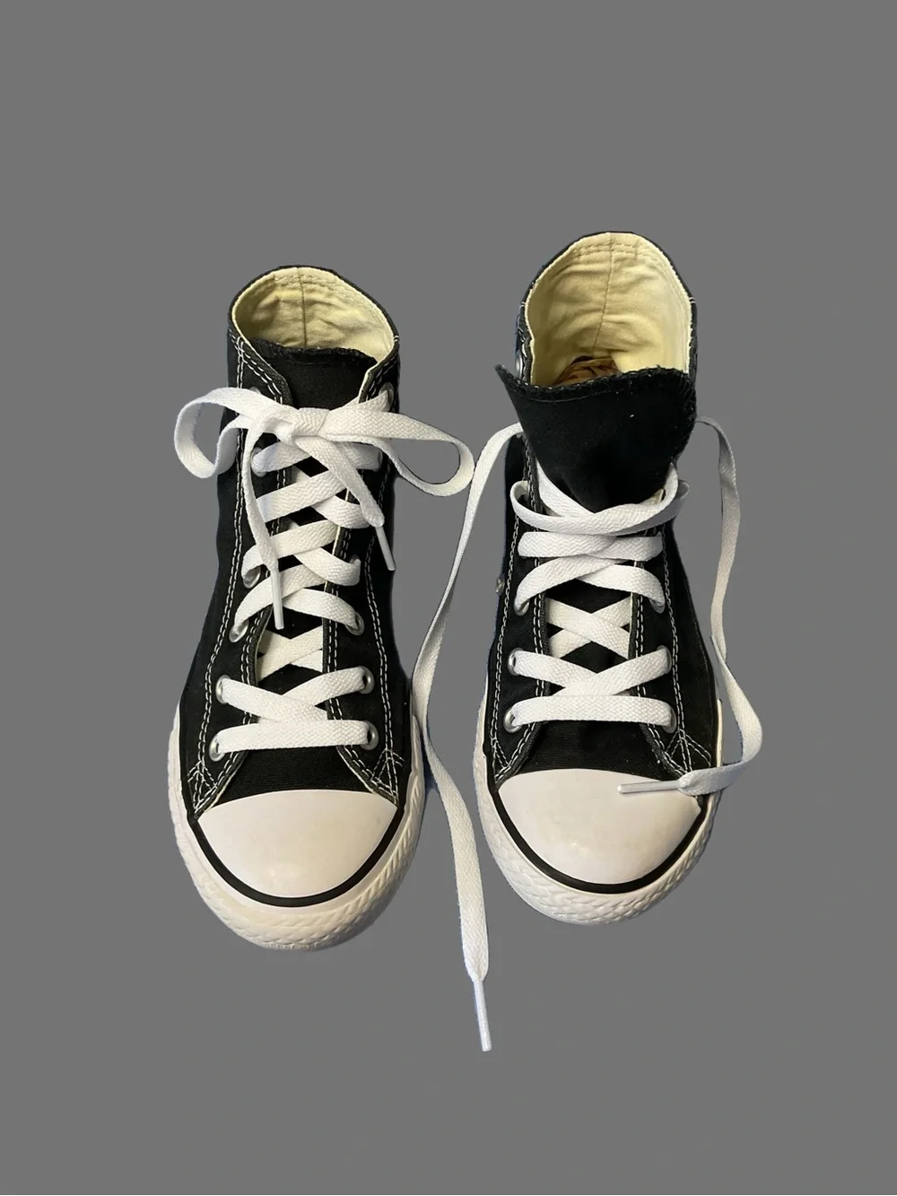 Converse Chuck Taylor All Star Youth 2 Black Hi Top Sneaks Slip on Unisex